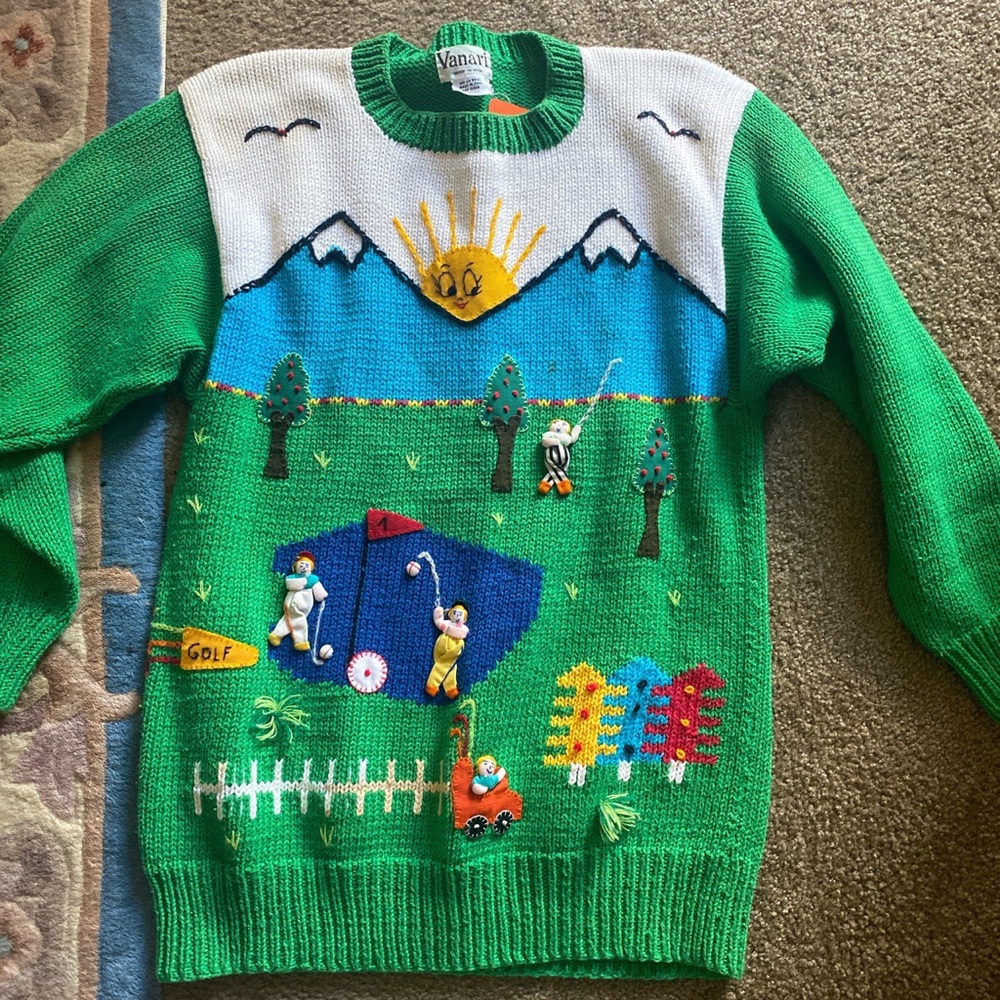 vintage sweater made in Peru